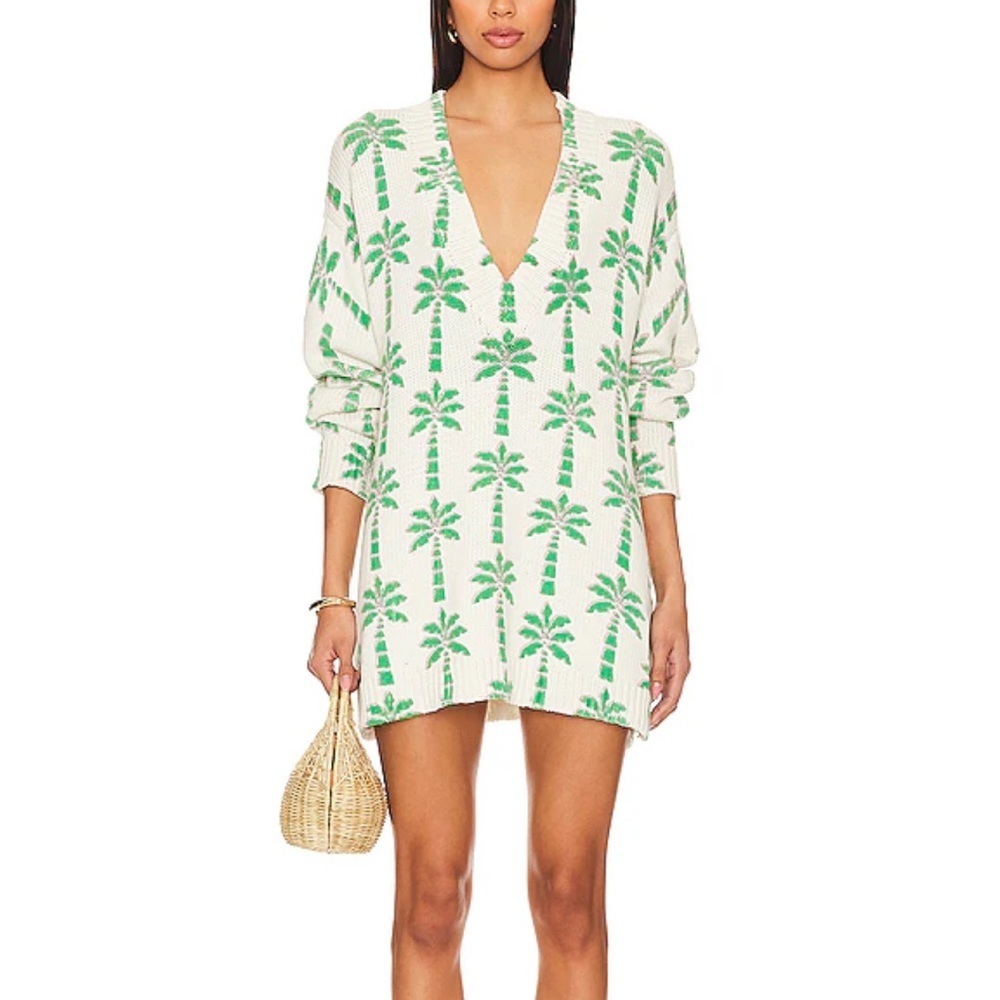 Show Me Your Mumu Women's Gilligan Sweater Size L Palm Knit BRAND NEW